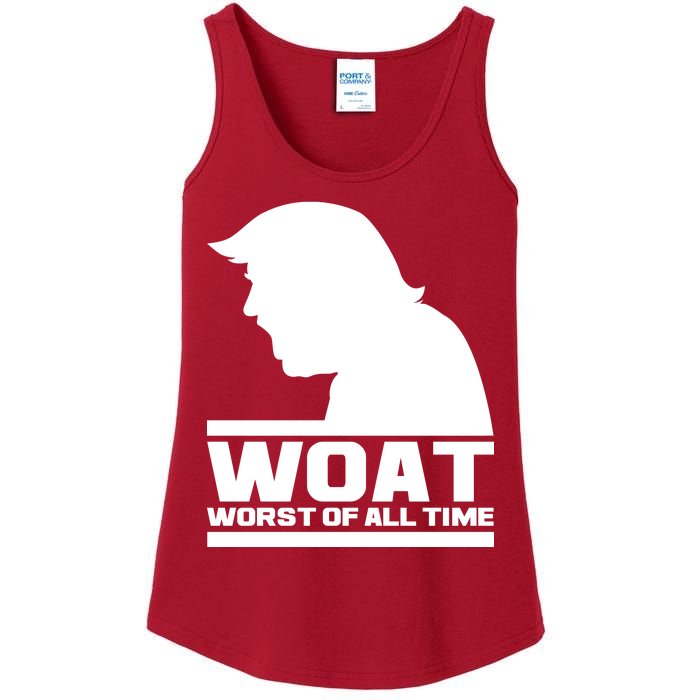 WOAT Anti Trump Worst Of All Time Ladies Essential Tank