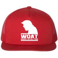 WOAT Anti Trump Worst Of All Time Flat Bill Trucker Hat