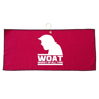 WOAT Anti Trump Worst Of All Time Large Microfiber Waffle Golf Towel