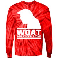 WOAT Anti Trump Worst Of All Time Tie-Dye Long Sleeve Shirt