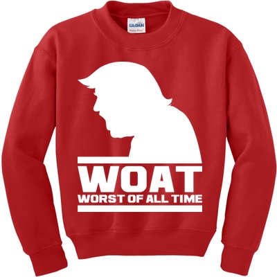 WOAT Anti Trump Worst Of All Time Kids Sweatshirt