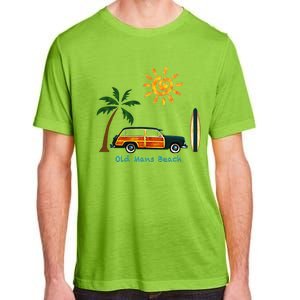 Woody Old Beach Coastal Great Beach Surf Adult ChromaSoft Performance T-Shirt