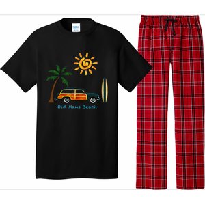 Woody Old Beach Coastal Great Beach Surf Pajama Set