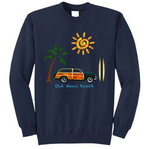 Woody Old Beach Coastal Great Beach Surf Tall Sweatshirt