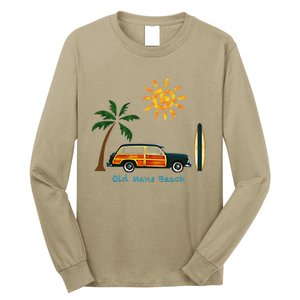 Woody Old Beach Coastal Great Beach Surf Long Sleeve Shirt