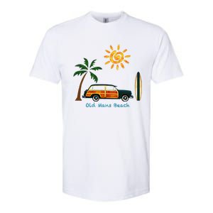 Woody Old Beach Coastal Great Beach Surf Softstyle CVC T-Shirt