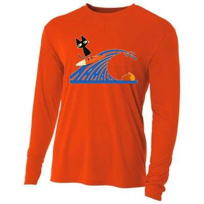 Wave Of Blue Cats Blue Cats Wave For Kamala Cats Cooling Performance Long Sleeve Crew