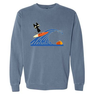 Wave Of Blue Cats Blue Cats Wave For Kamala Cats Garment-Dyed Sweatshirt