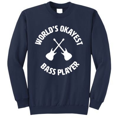 Worlds Okayest Bass Player Bassist Bass Guitar Sweatshirt