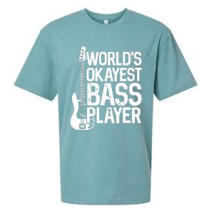 Worlds Okayest Bass Player Bassists Musician Sueded Cloud Jersey T-Shirt