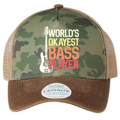 Worlds Okayest Bass Player Bassists Musician Legacy Tie Dye Trucker Hat