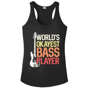 Worlds Okayest Bass Player Bassists Musician Ladies PosiCharge Competitor Racerback Tank