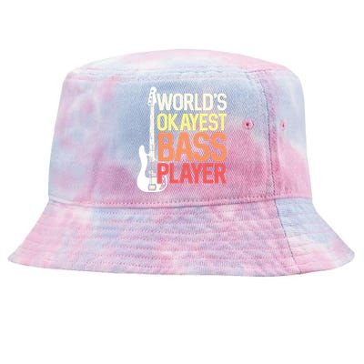 Worlds Okayest Bass Player Bassists Musician Tie-Dyed Bucket Hat