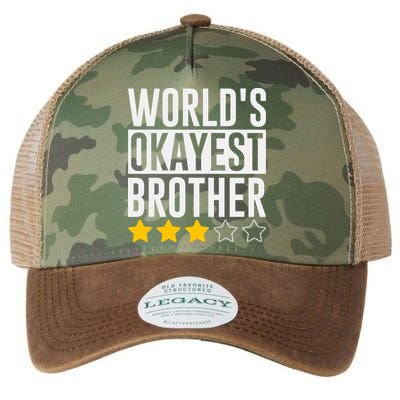 WorldS Okayest Brother Funny Slogan Legacy Tie Dye Trucker Hat