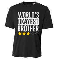 WorldS Okayest Brother Funny Slogan Cooling Performance Crew T-Shirt