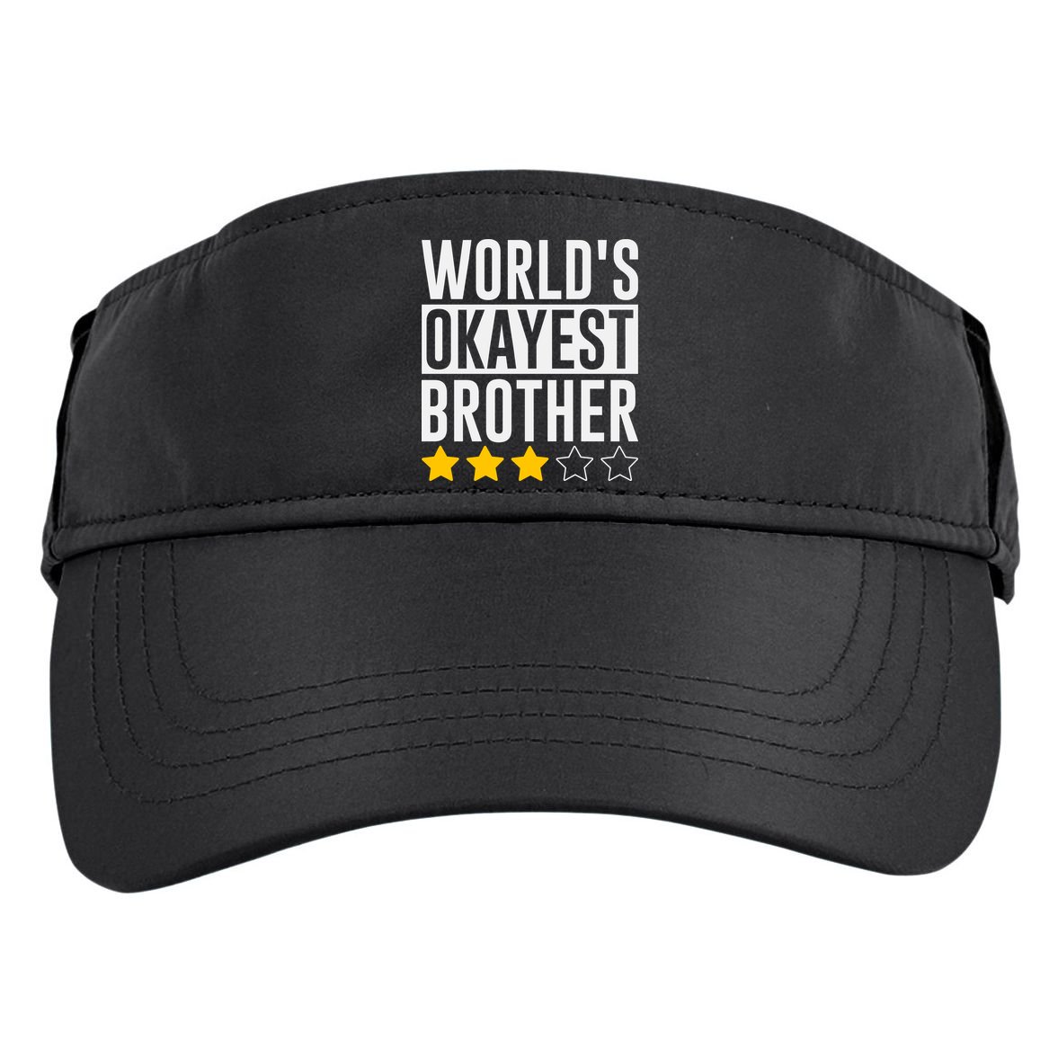 WorldS Okayest Brother Funny Slogan Adult Drive Performance Visor