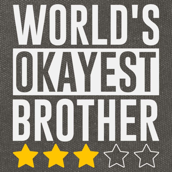 WorldS Okayest Brother Funny Slogan Cotton Canvas Backpack