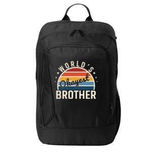 WorldS Okayest Brother Retro Style Graphic City Backpack