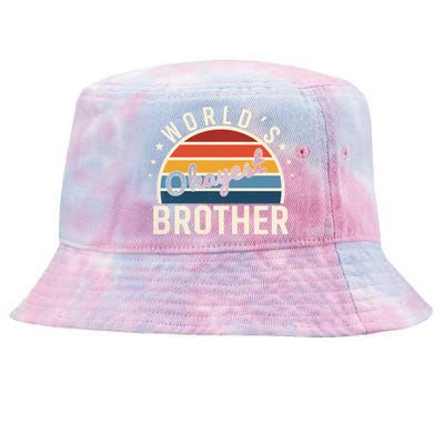 WorldS Okayest Brother Retro Style Graphic Tie-Dyed Bucket Hat