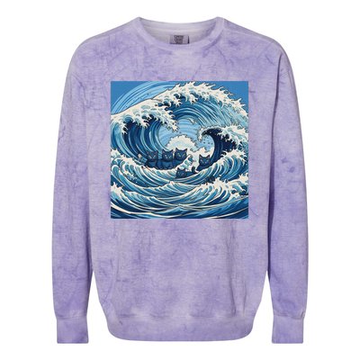 Wave Of Blue Cats Colorblast Crewneck Sweatshirt