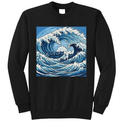 Wave Of Blue Cats Sweatshirt