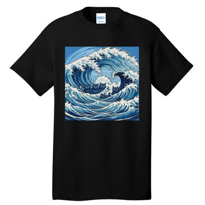 Wave Of Blue Cats Tall T-Shirt