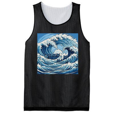 Wave Of Blue Cats Mesh Reversible Basketball Jersey Tank