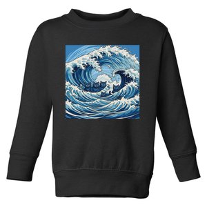 Wave Of Blue Cats Toddler Sweatshirt