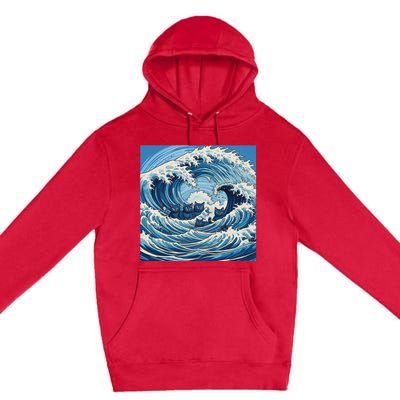 Wave Of Blue Cats Premium Pullover Hoodie