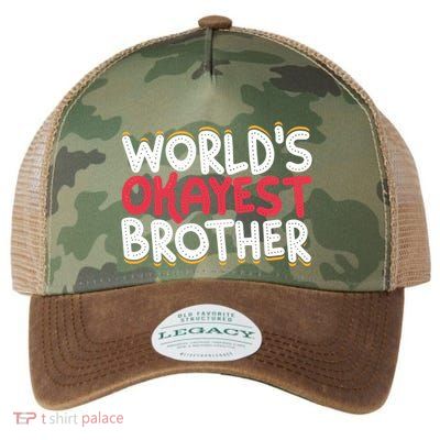 WorldS Okayest Brother Legacy Tie Dye Trucker Hat