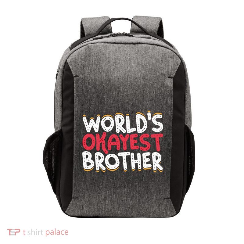 WorldS Okayest Brother Vector Backpack