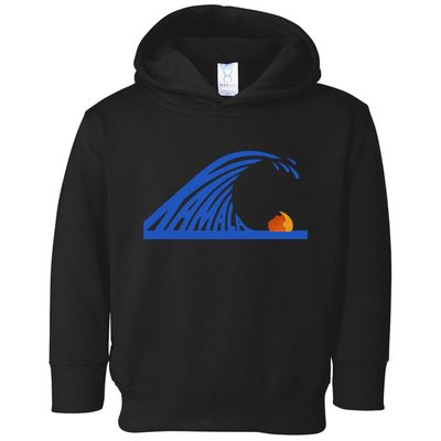 Wave Of Blue Kamala Harris Funny Anti Trump Toddler Hoodie