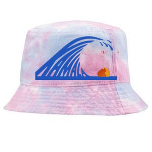 Wave Of Blue Kamala Harris Funny Anti Trump Tie-Dyed Bucket Hat