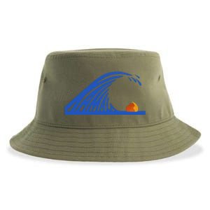 Wave Of Blue Kamala Harris Funny Anti Trump Sustainable Bucket Hat