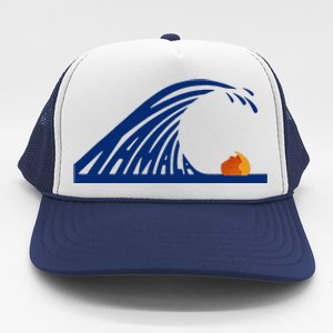 Wave Of Blue Kamala Harris Funny Anti Trump Trucker Hat