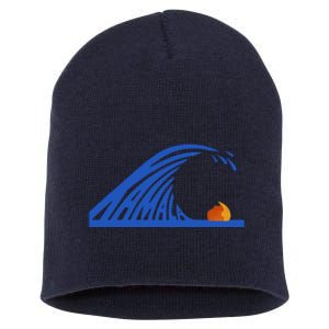 Wave Of Blue Kamala Harris Funny Anti Trump Short Acrylic Beanie