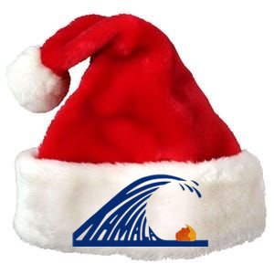 Wave Of Blue Kamala Harris Funny Anti Trump Premium Christmas Santa Hat