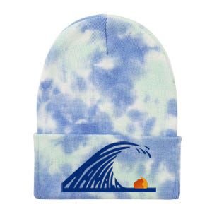 Wave Of Blue Kamala Harris Funny Anti Trump Tie Dye 12in Knit Beanie