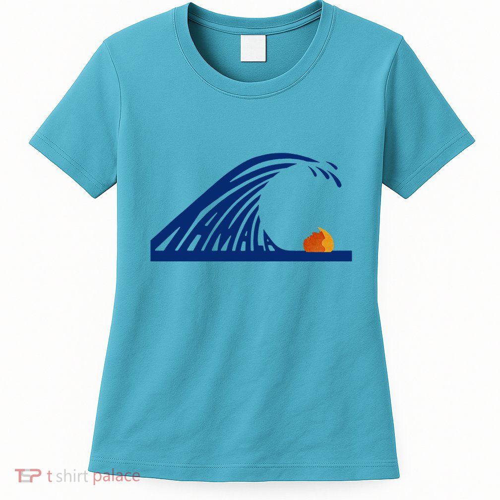 Wave Of Blue Kamala Harris Funny Anti Trump Womens T-Shirt