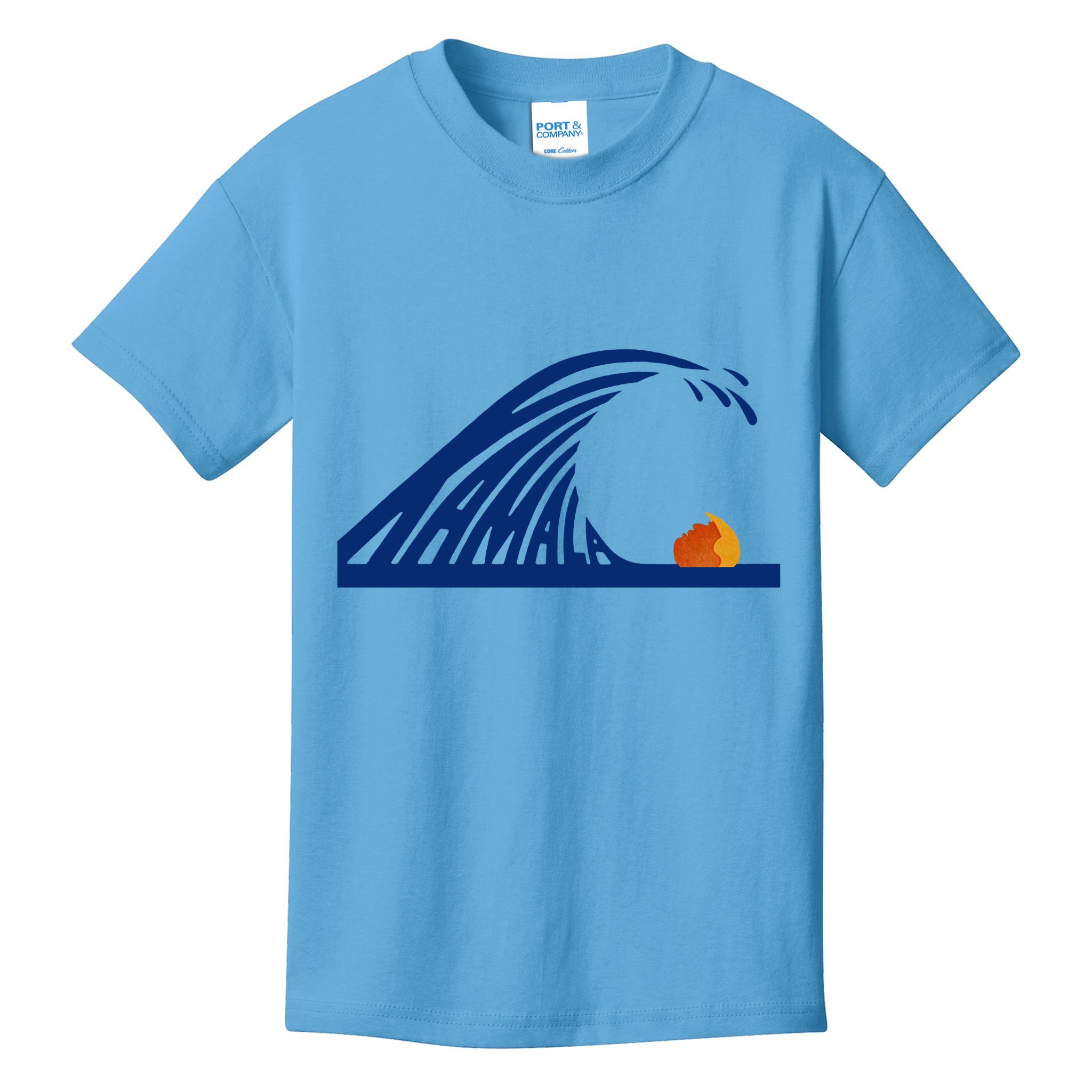 Wave Of Blue Kamala Harris Funny Anti Trump Kids T-Shirt