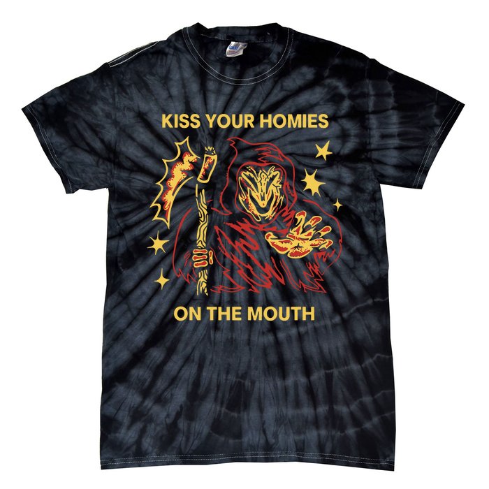 Wizard Of Barge Kiss Your Homies On The Mouth Tie-Dye T-Shirt