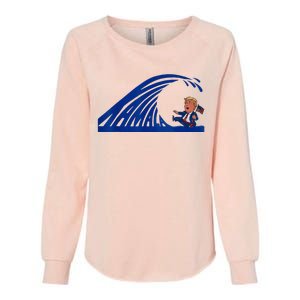 Wave Of Blue Cats For Kamala Funny Trump For Ladies For Guy Womens California Wash Sweatshirt