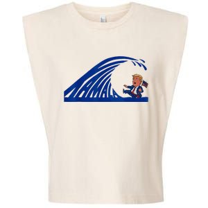 Wave Of Blue Cats For Kamala Funny Trump For Ladies For Guy Garment-Dyed Women's Muscle Tee