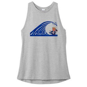 Wave Of Blue Cats For Kamala Funny Trump For Ladies For Guy Ladies PosiCharge Tri-Blend Wicking Tank