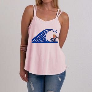 Wave Of Blue Cats For Kamala Funny Trump For Ladies For Guy Women's Strappy Tank