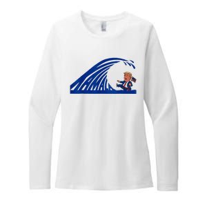 Wave Of Blue Cats For Kamala Funny Trump For Ladies For Guy Womens CVC Long Sleeve Shirt