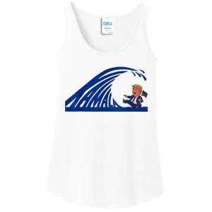 Wave Of Blue Cats For Kamala Funny Trump For Ladies For Guy Ladies Essential Tank