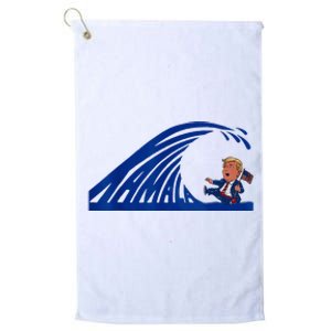 Wave Of Blue Cats For Kamala Funny Trump For Ladies For Guy Platinum Collection Golf Towel