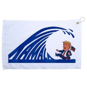 Wave Of Blue Cats For Kamala Funny Trump For Ladies For Guy Grommeted Golf Towel