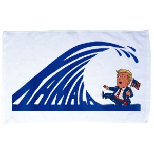 Wave Of Blue Cats For Kamala Funny Trump For Ladies For Guy Microfiber Hand Towel